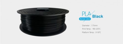 3D FILAMENT 1,75mm PLA Fekete /1kg-os tekercs/