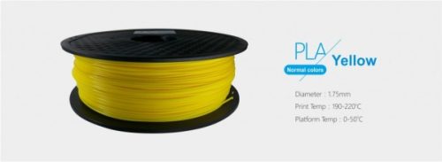 3D FILAMENT 1,75mm PLA Sárga /1kg-os tekercs/