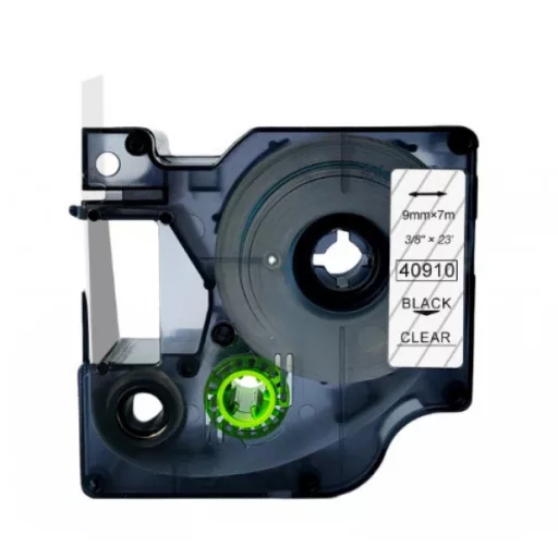 Utángyártott DYMO D1 40910 9mm x 7m átlátszó-fekete #S0720670 – Tonerklinika Debrecen