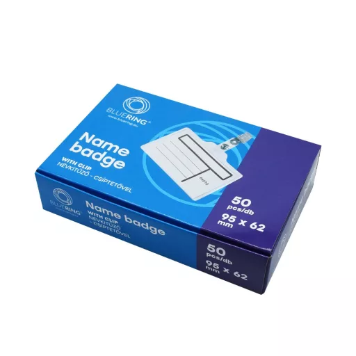 Névkitűző 95X62mm, csiptetős Bluering – Tonerklinika Debrecen