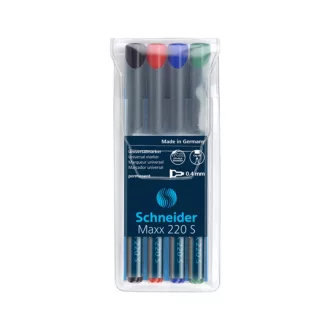 Alkoholos marker OHP 0,4mm tűhegyű Schneider Maxx 220 S 4 klf. szín – Tonerklinika Debrecen