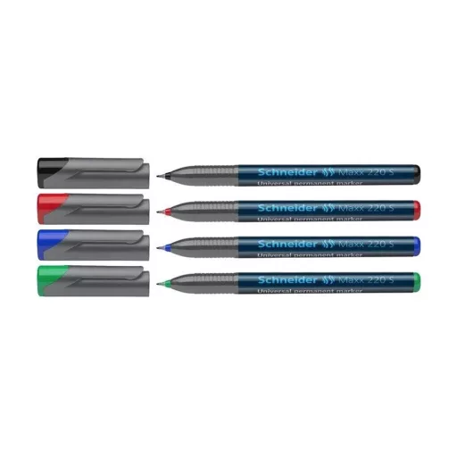 Alkoholos marker OHP 0,4mm tűhegyű Schneider Maxx 220 S 4 klf. szín – Tonerklinika Debrecen