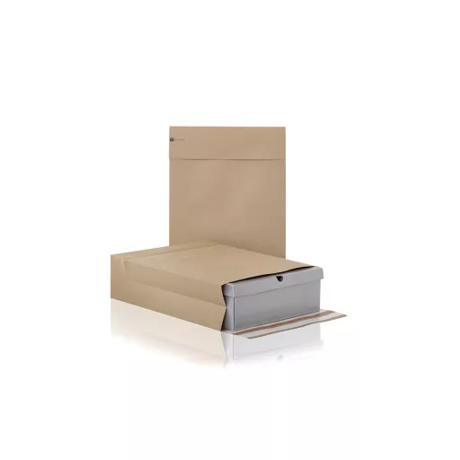 Csomagküldő webshop tasak 250x350x50mm, erős kraft papírból 250 db/doboz, E-green barna – Tonerklinika Debrecen