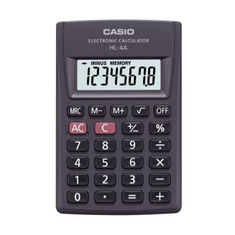 Zsebszámológép 8 digit Casio HL 4 fekete – Tonerklinika Debrecen