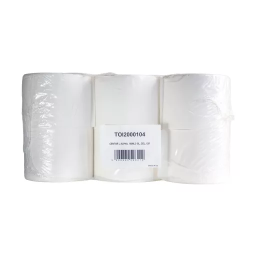 Toalettpapír 2 rétegű közületi átmérő: 19 cm 100 % cellulóz laponkénti belső adagolású 12 tekercs/karton hófehér
