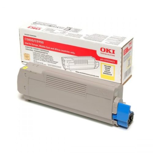 Oki C5800,5900 Toner Sárga 5000 oldalra