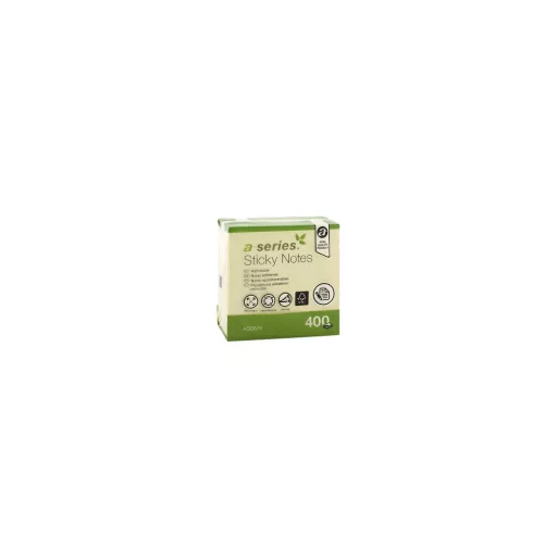 Jegyzettömb öntapadó 75x75mm 400lap A-Series sárga – Tonerklinika Debrecen