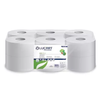   Toalettpapír 2 rétegű közületi átmérő: 19 cm 12 tekercs/karton 19 J EcoLucart_812200 fehér