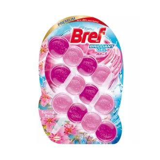   WC illatosító gél 3 x 42 g Brillant Blokk Bref Spring Rain