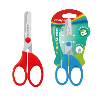 Olló balkezes 13 cm tompa fejű 1 db/bliszter Keyroad Left-handed vegyes színek – Tonerklinika Debrecen