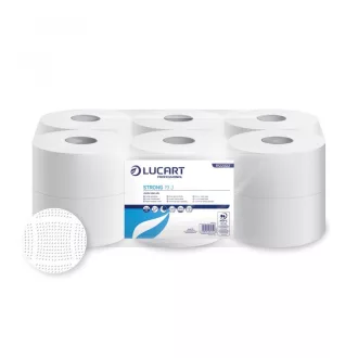   Toalettpapír 2 rétegű közületi átmérő: 19 cm 100 % cellulóz 12 tekercs/karton 19 J Strong Lucart_812202J hófehér