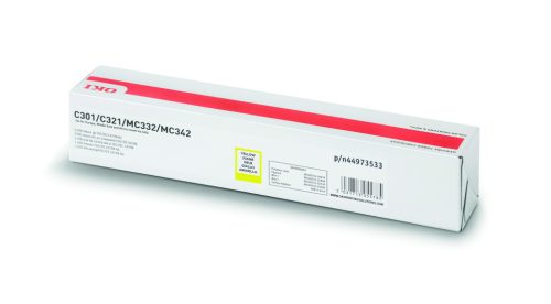 Oki C301/C321 Toner Sárga 1500 oldalra