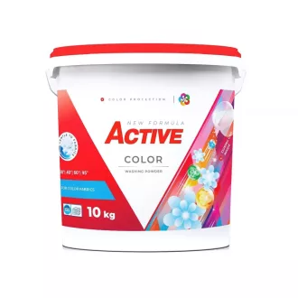   Mosópor 10 kg (130 mosás) vödrös színes ruhákhoz Active Color