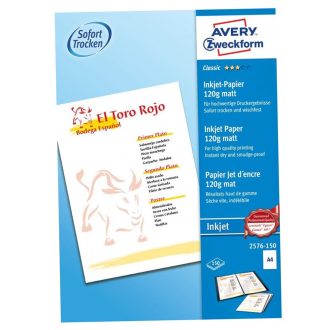 Fotópapír 210x297mm 120g 150 ív/doboz matt Avery fehér – Tonerklinika Debrecen