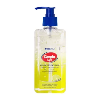   Kéz- és bőrfertőtlenítő gél pumpás 500 ml Bradolife citrom