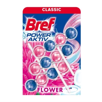   WC illatosító golyós 3 x 50 g Power Aktiv Bref Fresh Flower
