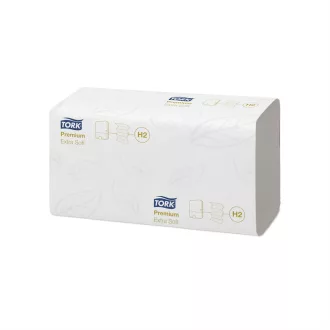   Kéztörlő 2 rétegű Interfold hajtogatású 100 lap/csomag 21 cs/karton Extra Soft Xpress® Multifold H2 Tork_100297 fehér