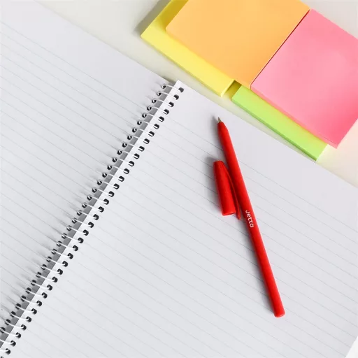 Golyóstoll 0,7mm eldobható, hatszögletű test kupakos Bluering® Jetta, írásszín piros – Tonerklinika Debrecen