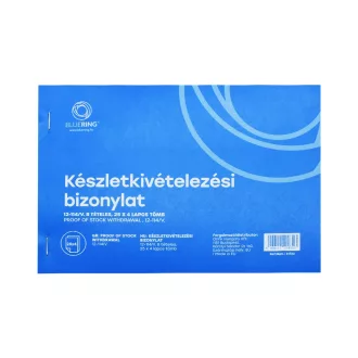 Készletkivételezési bizonylat anyag kivét A5 25x4lapos fekvő 12-114/V. 8 tételes Bluering® – Tonerklinika Debrecen