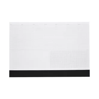   Asztali könyöklő fehér lapokkal fekete műbőrcsíkkal 570 x 390 mm  Realsystem 2026/2027