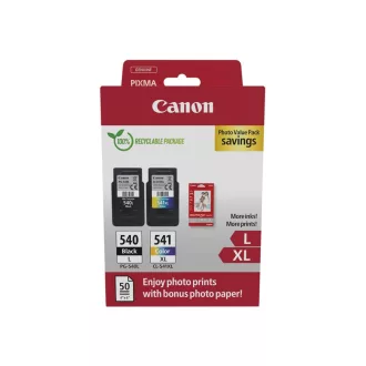   Canon PG-540L (1x11 ml) + CL-541XL (1x15 ml) + 50 lap GP501 10x15 fényes fotópapír Multipack