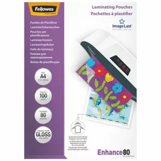 Lamináló fólia, A4, 80 mikron, fényes, 100 db/doboz, Fellowes® – Tonerklinika Debrecen
