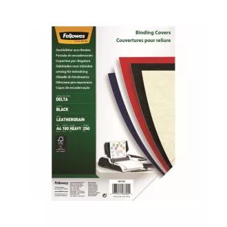Hátlap, A4, 250 g, matt, Fellowes® Delta, 100 db/csomag, fekete – Tonerklinika Debrecen