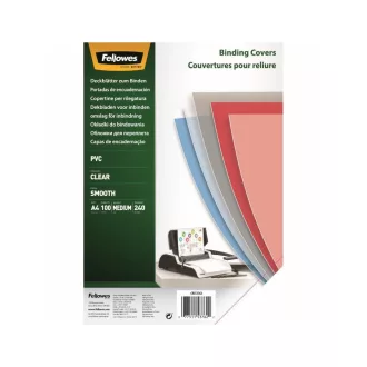 Előlap, A4, 240 mikron, 100 db/csomag, Fellowes® víztiszta – Tonerklinika Debrecen