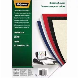Hátlap, A4, 250 g, fényes 100 db/csomag, Fellowes® ChromoLux, fehér – Tonerklinika Debrecen