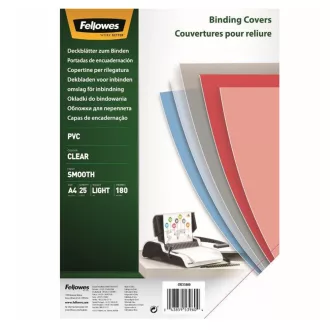 Előlap, A4, 180 mikron, 25 db/csomag, Fellowes® víztiszta – Tonerklinika Debrecen