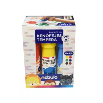 Tempera készlet, kenőfejes, 45 ml, Nebulo 6 klf. szín – Tonerklinika Debrecen
