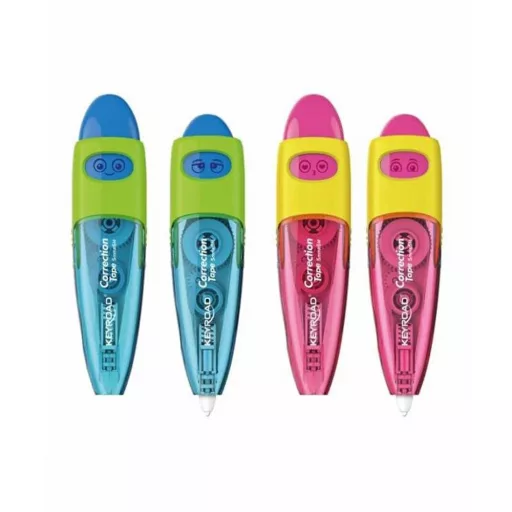 Hibajavító roller, nyomógombos, 5 mm x 6 m, Keyroad, vegyes színek – Tonerklinika Debrecen