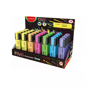 Szövegkiemelő vágott hegyű, lapos test, 28 db/display, Keyroad Fluo neon színek – Tonerklinika Debrecen