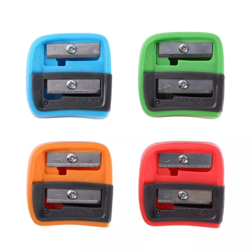 Hegyező, 2 lyukú, 2 db/bliszter, Keyroad Dou-Power, vegyes színek – Tonerklinika Debrecen