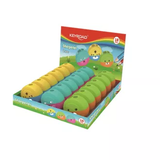 Hegyező, 2 lyukú, 18 db/display, Keyroad, Speedy Snail, vegyes színek – Tonerklinika Debrecen