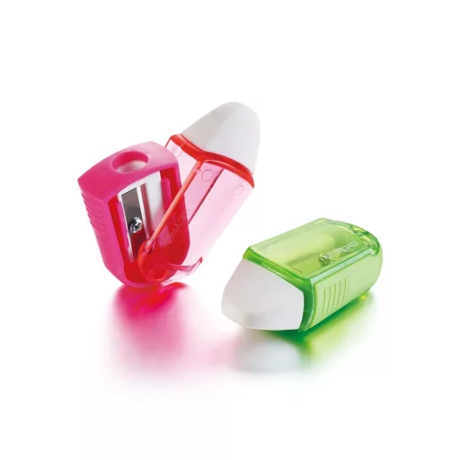 Hegyező, 1 lyukú, radírral, 1 db/bliszter, Keyroad Twist, vegyes színek – Tonerklinika Debrecen