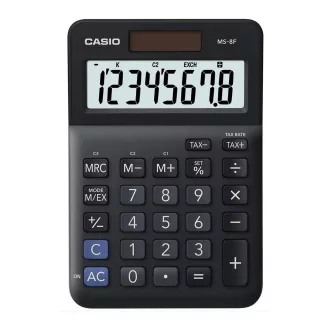 Számológép asztali 8 digit nagy, döntött kijelző Casio MS 8 F fekete – Tonerklinika Debrecen