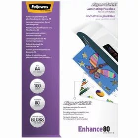 Lamináló fólia, A4, 80 mikron, fényes, 100 db/doboz, SuperQuick Fellowes® – Tonerklinika Debrecen
