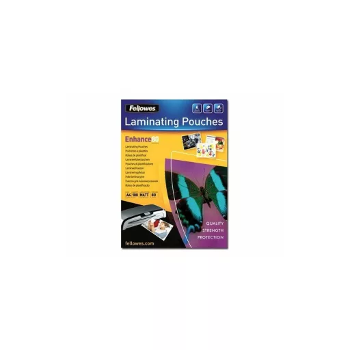 Lamináló fólia, A4, 80 mikron, matt, 100 db/doboz, Fellowes® – Tonerklinika Debrecen