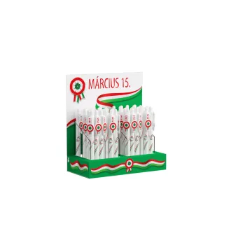 Golyóstoll 0,8mm, nyomógombos Ico kokárdás, 48 db/display, írásszín kék – Tonerklinika Debrecen