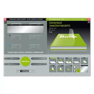 Tankönyvborító öntapadó, 50x33cm, 10 ív/csomag, Ars Una, víztiszta – Tonerklinika Debrecen