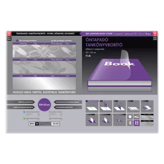 Tankönyvborító öntapadó, 50x33cm, 10 ív/csomag, Ars Una, virágmintás – Tonerklinika Debrecen