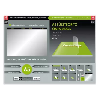 Tankönyvborító öntapadó, A5 35x26cm, 10 ív/csomag, Ars Una, víztiszta – Tonerklinika Debrecen