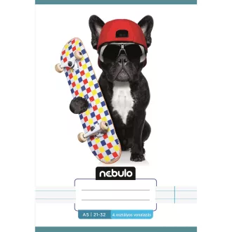 Füzet, A5, 4. osztályos vonalas, 21-32, Vagány minták, I., 16 db/csomag Nebulo – Tonerklinika Debrecen