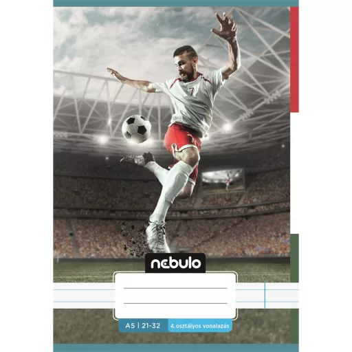 Füzet, A5, 4. osztályos vonalas, 21-32, Vagány minták, I., 16 db/csomag Nebulo – Tonerklinika Debrecen