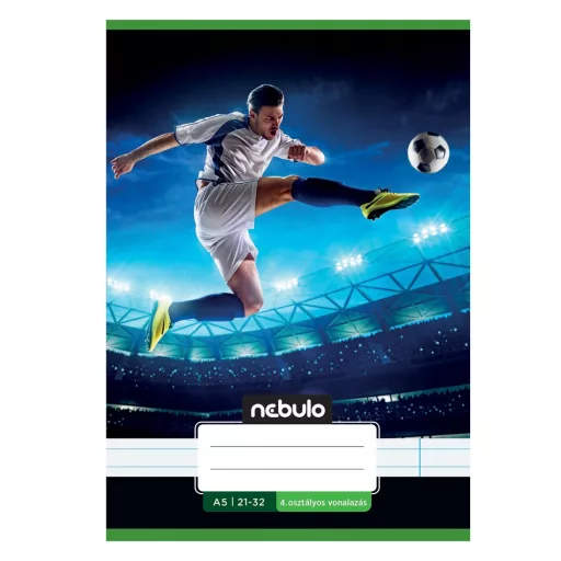 Füzet, A5, 4. osztályos vonalas, 21-32, Vagány minták, II., 16 db/csomag Nebulo – Tonerklinika Debrecen