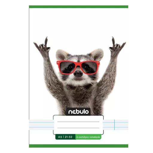 Füzet, A5, 4. osztályos vonalas, 21-32, Vagány minták, II., 16 db/csomag Nebulo – Tonerklinika Debrecen