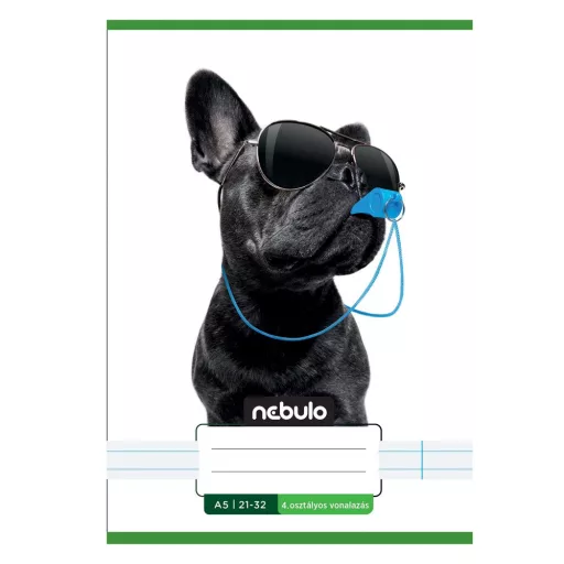 Füzet, A5, 4. osztályos vonalas, 21-32, Vagány minták, II., 16 db/csomag Nebulo – Tonerklinika Debrecen