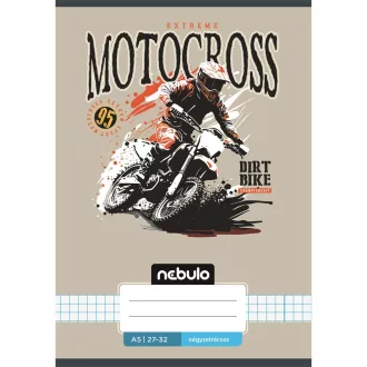 Füzet, A5, kockás, 27-32, Vagány minták, 16 db/csomag Nebulo – Tonerklinika Debrecen