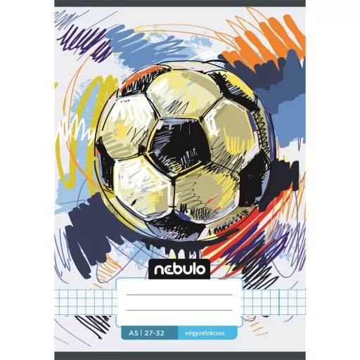 Füzet, A5, kockás, 27-32, Vagány minták, 16 db/csomag Nebulo – Tonerklinika Debrecen